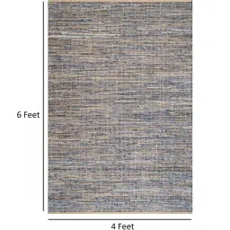 imperial knots Grey Cotton Solid 72 x 48 Inches Hand Woven Dhurrie image 3