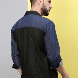 vogati Men Colorblock Denim Jacket image 1