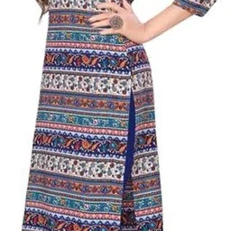 miroselly creation Pack of 4 Women Geometric Print, Printed Viscose Rayon Straight Kurta image 4