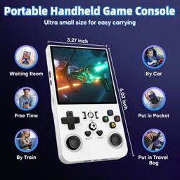 R36 Retro Gaming Consol 4.0 Screen Linux System,64G TF Card,4000mAh Rechargeable 25th Anniversary Edition image 2
