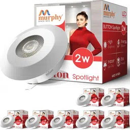 murphy 2W LED Round Spot Light, Pack of 8, Blue Ceiling Light Ceiling Lamp image 1