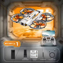 HG WORLD A21 PRO Mini Camera Drone 480p with 360°, Headless Mode,50m Wifi FPV Quadcopter Motion Controller image 2