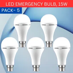 yaroh 15W Rechargeable Inverter LED Bulb with Upto 4H.Power Cut Lighting Pack of_5H69 4 hrs Bulb Emergency Light image 1