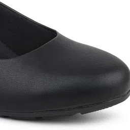 inc.5 Women Black Solid Wedge Pumps Corporate Casuals For Women image 5