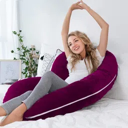 vijay Microfibre Pregnancy Pillow Pack of 1 Solid image 2