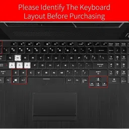 VISHAL Silicone Skin Keyboard Cover for ASUS TUF A15 TUF506IV TUF506IU 15.6"/F17 FX707 FX707ZM 17.3" Gaming Laptop Keyboard Skin image 2