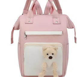 baby holic Baby Diaper Bag for Mothers | Black Maternity Backpack with Teddy Design TRAVELLING DIAPER BAG-picture-15