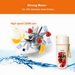 onshoppy Rechargeable USB Portable Blender, Personal Juicer Cup, for Shakes and Smoothies 25 W Juicer Mixer Grinder image 2