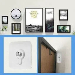 e-ecl Self Adhesive Strong Sticky Wall Hooks for Hanging Kitchen, Bathroom Accessories Hook 13 image 5