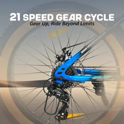 vesco Stag 24T- 21 Gears Fat Tyre Cycle for boys, girls 9+,Disc Brakes With Suspension 24 T (inch) Fat Tyre Cycle image 3