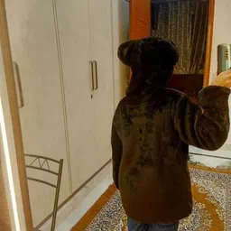 lyla fashion Fur Solid Coat For Women image 2