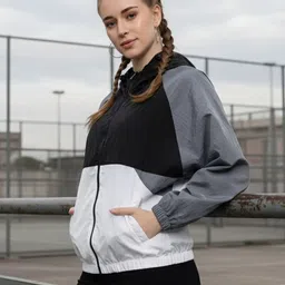 CHKOKKO Colorblock Women Wind Cheater-picture-17