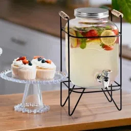 dulariya Lamon tea Mason Jar Glass 5000ML With stand Bottom Loading Water Dispenser-picture-22