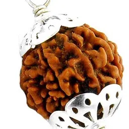 numeroastro Natural & Original 8 Mukhi Rudraksha | Eight Faced Rudraksha Silver Pendant With Lab Certificate (Pure Silver Pendant) (1 Pc) Silver Wood, Silver Pendant-picture-15