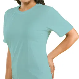 shaun Women Self Design Round Neck Polyester Multicolor T-Shirt image 3