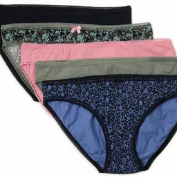 marks & spencer Pack of 5 Women Bikini Green Panty-picture-13