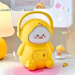 Kids Jumbo Piggy Bank – Duck Shaped Money Saving Box with Separate Slots Coin Bank-image-7