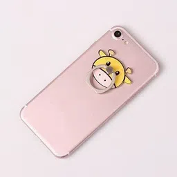 befunky Cute Shape Phone Ring 360 Degree Rotating Ring Grip Anti Drop Finger Holder for iPhone iPad and All Mobile Phones (1 Piece, Cow) Mobile Holder image 2
