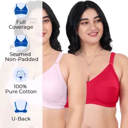 souminie Pack of 2 Women Minimizer Non Padded Bra image 2