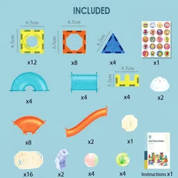 opina Magnetic Light Building Blocks Toy 75-Piece Set Construction Learning for Kids image 2