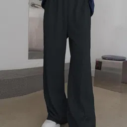 kotty Women Solid Black Track Pants-picture-11