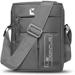 le corpus Grey Men & Women Sling Bag Stylish Trendy Design with Adjustable Straps Crossbody Multipurpose Bag image 3