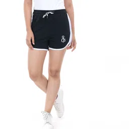 styleaone Printed Women Black Hotpants, Night Shorts, Gym Shorts, Cycling Shorts, Running Shorts, Sports Shorts-picture-15