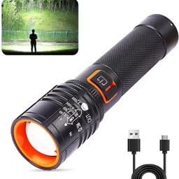 dazzel flex 035 (ZOOMABLE METAL)5 Modes Flashlight, Super Bright Cree T6 LED Light 6 hrs Torch Emergency Light-picture-10