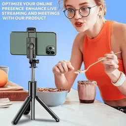 ZmiZc Bluetooth Selfie Stick with Wireless Remote And Extended Tripod Stand Bluetooth Selfie Stick image 5