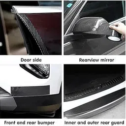 bhavrutt Anti Scratch Carbon Strips Fiber Protection Tape Film Tape Car Door Edge Guard Car Beading Roll For Bumper, Door, Trunk, Window Sill image 5