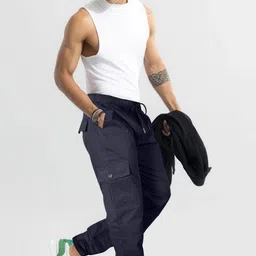 just black Men Cargos image 4