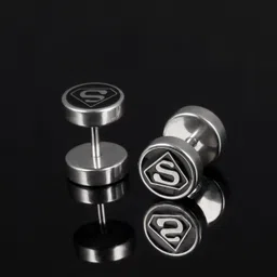 yellow chimes Superman Metal Plug Earring image 3