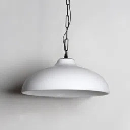 ujjala Kirt Ceramic Dome Hanging Light (White) with White Ceramic Shade image 3