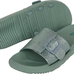 ENA Women's Stylish Glitter Slide SlippersBuckle Strap, & Non-Slip Sole Comfor Women Slippers image 4