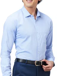 park avenue Men Slim Fit Solid Formal Shirt image 2