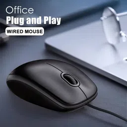 Bestor 2 in 1 combo wired Mouse with Gaming Mouse Mat Non-Slip Rubber Base Waterproof Wired Ambidextrous Laser Mouse image 5