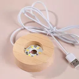 artistic gifts 3D Moon Crystal Ball Night Light Engraved Table Lamp for Bedroom Wooden Base Night Lamp image 4