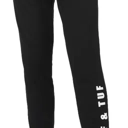 ruf and tuf Men Solid Black Track Pants image 2