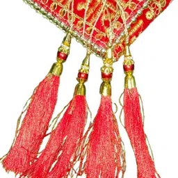 mavadi Net Embroidered Red Women Dupatta image 2