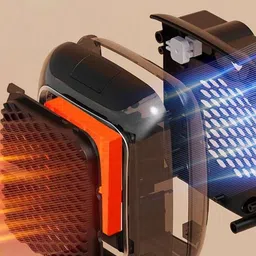 mezin Turbo Room Heater with Adjustable Thermostat, Auto Shut Off -Quiet & mini Heater (800 watt) Fan Room Heater image 3