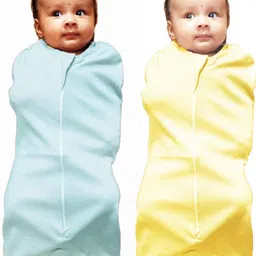 mammachamp POD/Swaddle/Sleeping Bag/Sack for NewbornBaby 0-3 months PK-2 Light Blue+Yellow Sleeping Bag-picture-10