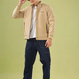 dollar Men Solid Bomber Jacket image 2