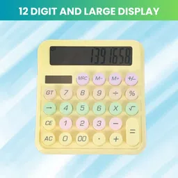 guggu Desktop Calculator, 12-Digit Large LCD and Large Buttons for Office, Homes Y177 Basic Calculator-picture-33