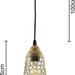 homesake Hanging Golden Steel Cone light, hanging light and fixture Pendant Lamp Ceiling Lamp image 5
