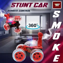 wonder 360° Spin & Stunt Smoke RC Racer–LED Light-Up Remote-Control Car with Music image 2