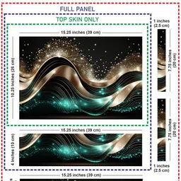 Anweshas Full Body Laptop Skin Sticker - Abstract Background Ux Ui Design Self Adhesive Vinyl Laptop Decal 15.6 image 5