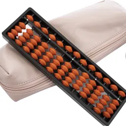 spillbox Abacus Math Learning Kit for Kids 13 Rod Brown with Square Pouch -Pink image 2