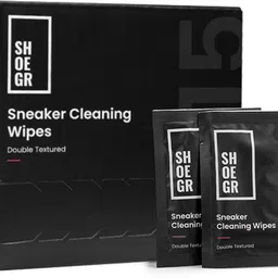 SHOEGR Shoe Cleaning Wipes | Sneaker Cleaner | Suitable for All Footwear (Pack of 15) Stain Remover-picture-13