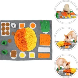 foodie puppies Large Snuffle Mat | Dog Puzzle Toy Foraging Mat and Interactive Toy for Dog/Cat Cotton Chew Toy, Soft Toy For Dog & Cat image 5