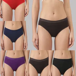 samwar Pack of 6 Women Hipster Multicolor Panty image 1